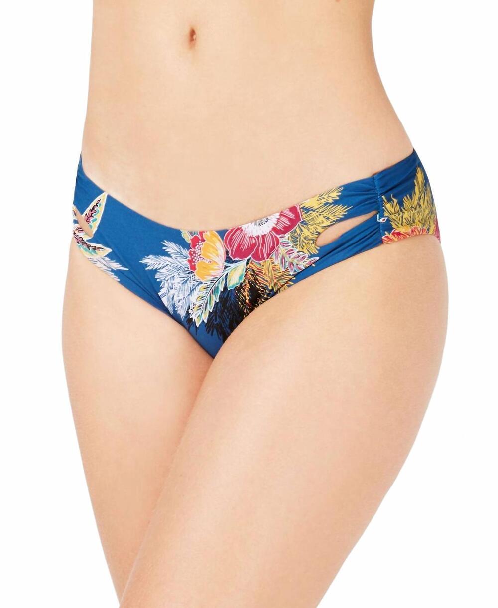 NEW SOLUNA shirred cutout bikini bottoms in cosmos